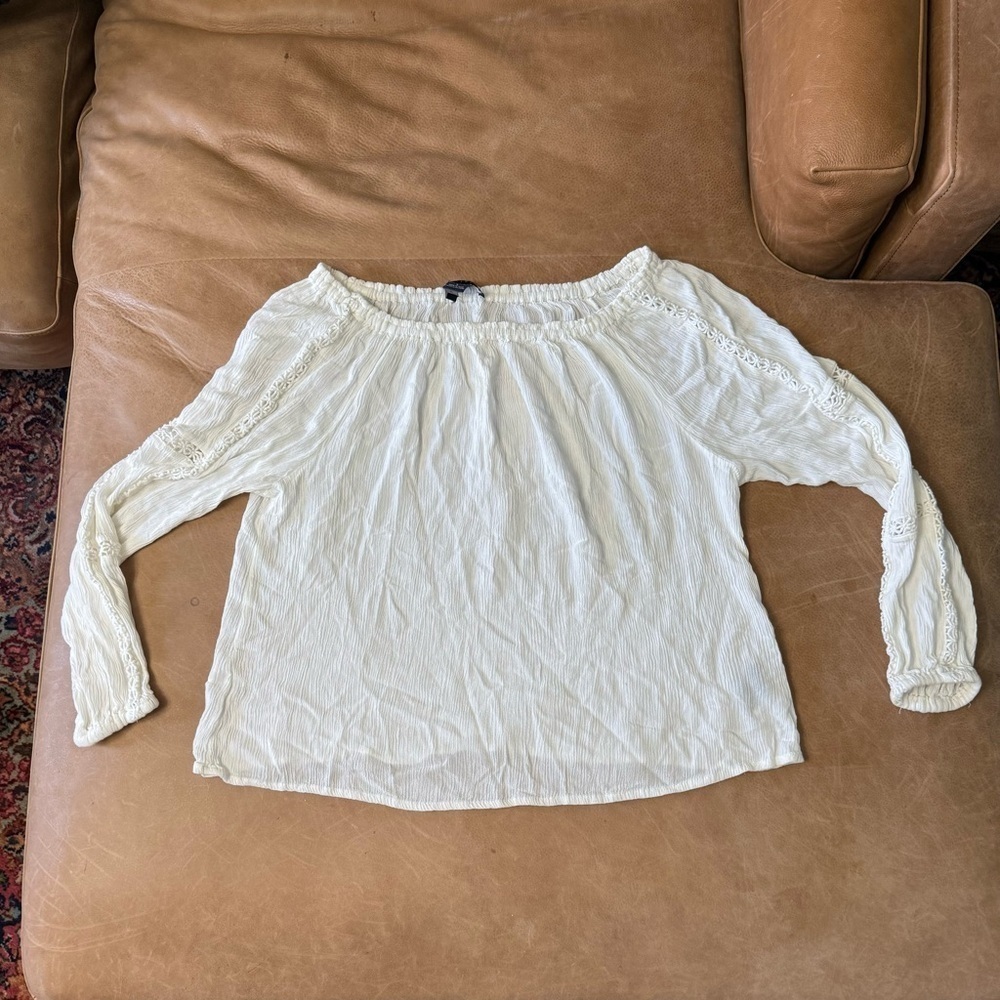 Sanctuary Boho White Off The Shoulder Blouse Women’s Size Large